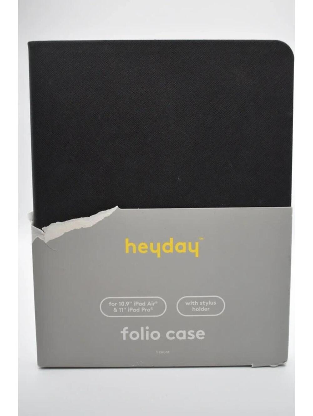 Heyday Folio Case for 10.9” iPad Air & 11” iPad Pro Black with Stylus Holder